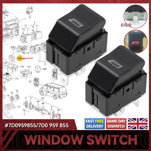 Electric door window switch - 2x,