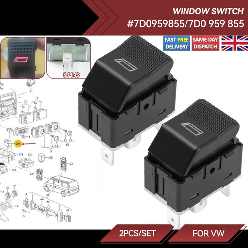 Electric door window switch - 2x,